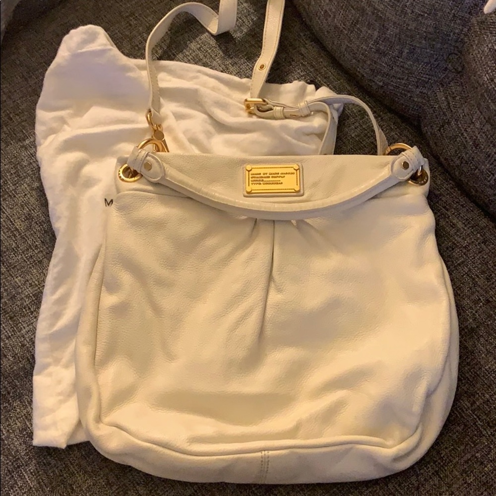 Marc by Marc Jacobs Hillier soft white hobo bag